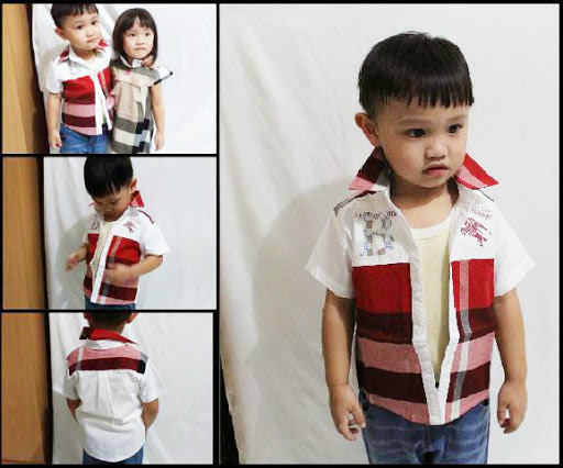 kemeja burberry anak cowo